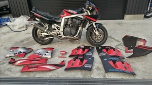 【書類付】GSX-R1100R GV73A 油冷最終 スペアパーツ多数 レストアベース