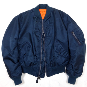 米国製 schott MA-1 FLIGHT JACKET ショット MA-1 フライトジャケット ネイビー Mサイズ MADE IN USA