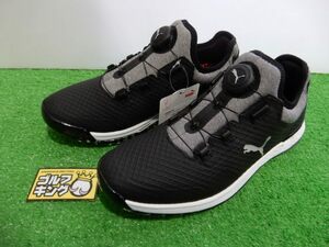 GK緑★ 新品 910 プーマ 【27.5】376043-02 BK★PUMA★おすすめ★ボア★ゴルフシューズ★