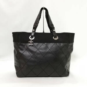 【美品級】CHANEL（シャネル）パリビアリッツMM　 トートバッグ　ブラック　黒　人気モデル　レディース　A34209　【送料無料】241