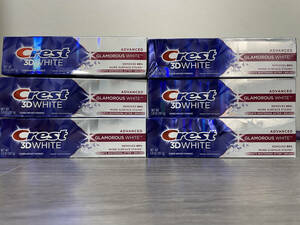 【送料無料】 107g 6本セット　Crest 3D Glamorous White クレスト３Dグラマラスホワイト　ホワイトニング アドバンス 歯磨き粉 Colgate