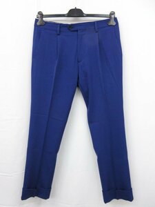 美品 【エトロ ETRO】 トラウザーズ タックパンツ スラックス (メンズ) size48 ブルー イタリア製 192-1Ｗ500-0343 ■29MP9959■