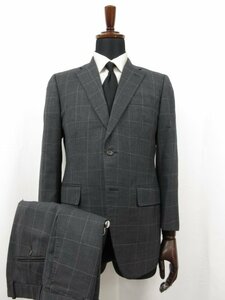 HH 【麻布テーラー azabu tailor】 シングル2ボタン スーツ (メンズ) size48A/85 ミディアムグレー 格子柄 ■27RMS7486