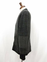 超美品【ヨウジヤマモトプールオム】 シルク×アルパカ混 ニットカーディガン (メンズ) size3 グレー系×ブラック HY-K89-171 ■29MN4850■_画像2