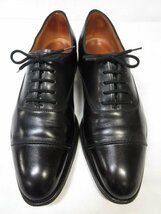 HH 超美品 【ジョンロブ JOHN LOBB】 LANSTON キャップトゥ ドレスシューズ 紳士靴 (メンズ) 6E1105 黒系 ミュージアムカーフ？ ■18HT2352_画像2