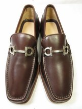 HH未使用品【サルヴァトーレフェラガモ Salvatore Ferragamo】 ガンチーニローファー スリッポン 靴 (メンズ) size6EEE 茶系 ■18MZA4494■_画像7