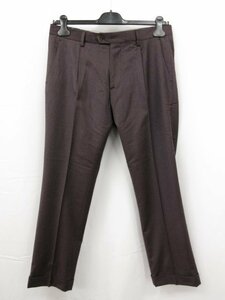 HH 超美品 【エトロ ETRO】 ストレッチ素材 ウールスラックス パンツ (メンズ) size48 パープル系 1アウトタック イタリア製 ■28MPA0057■