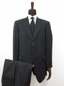 美品 【チェルッティ CERRUTI 1881】 ウール素材 シングル2ボタン スーツ (メンズ) size46L ネイビー系 ストライプ織 ■27RMS7623