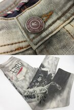 HH【エトロ ETRO】偉人 刺繍 コーティングデザイン ストレッチデニムパンツ (メンズ) 32 グレー系 イタリア製 202-1Ｗ417-9656■29MP9965_画像9