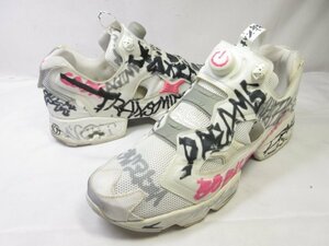 美品 【ヴェトモン VETEMENTS×リーボック Reebok】 DV8092 グラフィティー ポンプフェーリ スニーカー 靴 (メンズ) 28 白 ■18MZA4321■