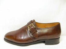 HH 美品 【ジョンロブ JOHNLOBB】 MATTA マッタ モンクストラップシューズ 紳士靴 (メンズ) size5E8695 ブラウン系 ■18HT2329■_画像8