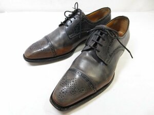 【フランチェスコべニーニョ FRANCESCO BENIGNO】 1610 ドレスシューズ 紳士靴 (メンズ) size6.5 灰 パティーヌ ■18MZA4380■