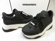 超美品 【DSQUARED2 ディースクエアード】 厚底スニーカー シューズ 紳士靴 (メンズ) size41 ブラック ■18MZA4392■_画像1