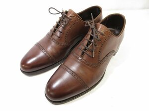 HH 美品 【GRENSON グレンソン】 マスターピース 33108 235 パンチドキャップトゥ ドレスシューズ 靴 (メンズ) 6.5D ブラウン■18MZA4399