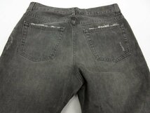 HH 【ヘルムートラング HELMUT LANG】 FADED BLACK DENIM 本人期 コットン ダメージ加工 デニム ジーンズ (メンズ)size32 グレー■28MP9989_画像6