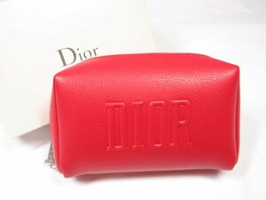 未使用品 【クリスチャンディオール Christian Dior】TROUSSE POUCH 化粧ポーチ 小物入れ ノベルティ 鮮やかなレッド系◆7HT2340◆