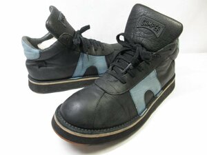 HH 【カンペール Camper】 33724-065 ハイカットスニーカー シューズ 紳士靴 (メンズ)size27～27.5相当 ブラック×ライトブルー■18MZA4440