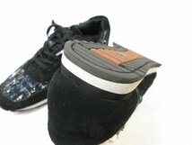 美品 【ANDRE アンドレ】 スエードレザー×ツイード ローカットスニーカー シューズ 靴 (レディース) size37 ブラック ■18LZ4334■_画像10