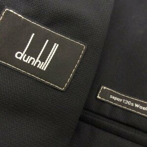 【ダンヒル dunhill】 super130's ウール100％ シングル2ボタン ジャケット (メンズ) size52R ブラック 織柄 ■28MJ8644■の画像8