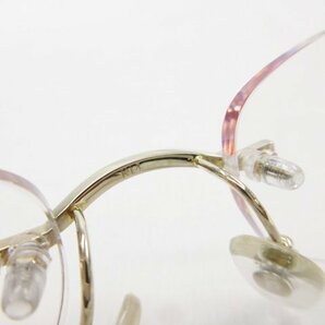 べっこう 鼈甲 べっ甲フレーム 度入りメガネ めがね 眼鏡 アイウェア (メンズ) 茶 ホワイトゴールド K14WGフレーム 約25g■7HT2359の画像5