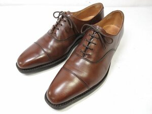 【クロケット&ジョーンズ CROCKETT&JONES】 Hallam ハラム キャップトゥ シューズ 紳士靴 (メンズ) size5E 茶系 ■18MZA4485■