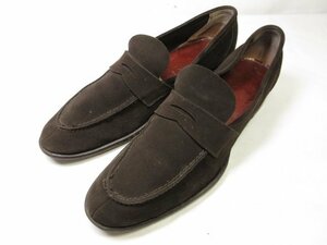 【ユニオンインペリアル UNIONIMPERIAL】 スエード コインローファー スリッポン 靴 (メンズ) size7.5 ダークブラウン ■18MZA4498■