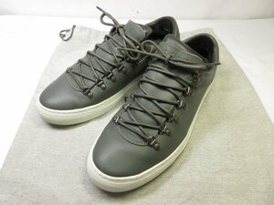 超美品 【ディエッメ DIEMME】 レザー ローカットスニーカー シューズ 紳士靴 (メンズ) size42 カーキ系 ■18MZA4515■