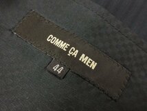 HH【コムサメン COMME CA MEN】 ウール素材 シングル2ボタン スーツ (メンズ) size44 ネイビー系 ストライプ織 ■27RMS7548_画像8