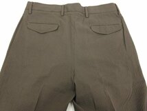 極美品 【ジェルマーノ GERMANO】 ストレッチ コットン混 シアサッカースラックス パンツ (メンズ) size48 ブラウン 伊製 ■28MPA0066■_画像6