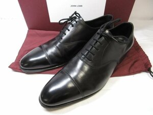 HH超美品 【ジョンロブ JOHNLOBB】 シティ2 CITY2 キャップトゥ ドレスシューズ 靴 (メンズ) 8.5E7000 ブラック ■18HT2381■