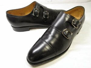 超美品 【ジョンロブ JOHN LOBB】 CAMBORNE ケンボーン Wモンクストラップシューズ 靴 (メンズ) 6.5E7000 ブラック系 ■18HT2385■