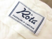 【ロータ Rota】 コットン 微起毛 ノータックパンツ スラックス (メンズ) size49 ダークベージュ系 イタリア製 ■5MPA0149■_画像3