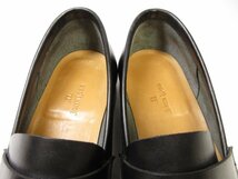 HH 美品 【ジョンロブ JOHN LOBB】 レザー コインローファー スリッポン 紳士靴 (メンズ) size7E3198 ブラック 黒 ■18MZA4584■_画像10