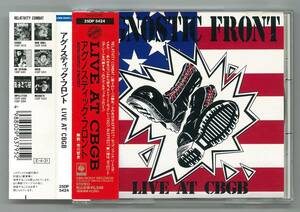 AGNOSTIC FRONT ／ LIVE AT CBGB　　国内ＣＤ帯付　　検～ SxE sick of it all s.o.d cro mags warzone bold youth of today