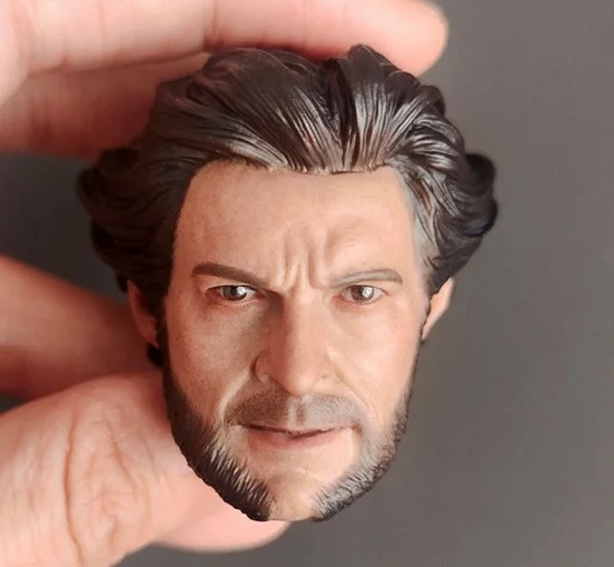1/6 Action Figure Universal Custom Replacement Head 1/6 Male Foreigner Beard Wild Slicked Back 12 Inch PVC Face G062, doll, Character Doll, Custom Doll, others
