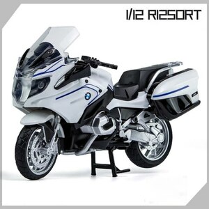 完成品 2色 バイク ミニカー 合金 おもちゃ 1/12 BMW R1250 シルバー ミニチュア オートバイ 光るライト レッド モーターサイクル G063