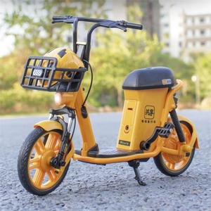  price adjustment final product 1/12 scale minicar alloy electric bike yellow sound sound attaching shines light G057