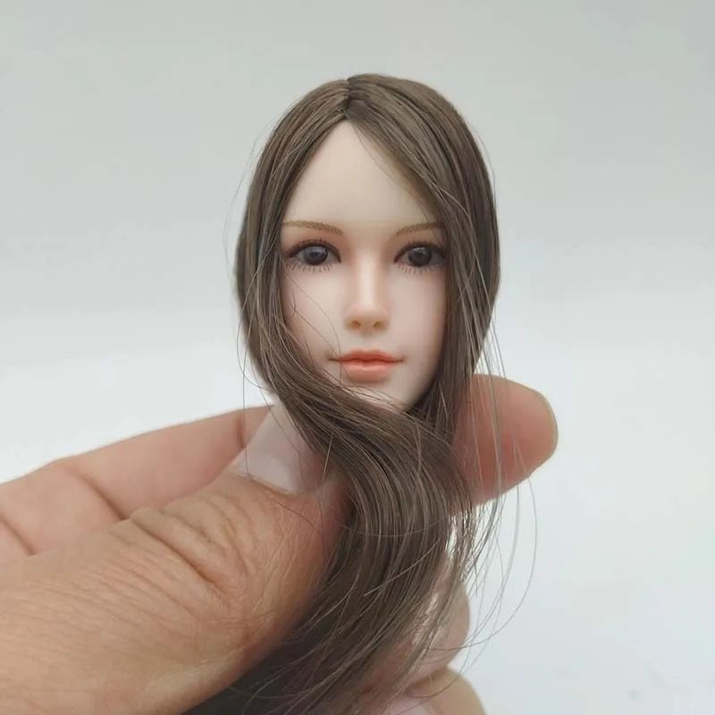 Süße weibliche lange Haare 1/6 Actionfigur Ersatz benutzerdefinierter Kopf Allzweck 1:6 asiatischer weiblicher Körper 12 Zoll G052, Puppe, Charakterpuppe, individuelle Puppe, Andere