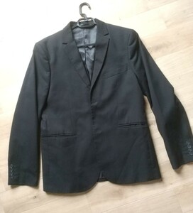H&M エイチアンドエム テーラードジャケット スーツ 黒 メンズM程度