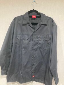  【値下げしました】Dickies(ディッキーズ) メンズ シャツ 長袖 無地　Lサイズ