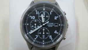 ◆◇PULSAR パルサー VD57-X150 黒文字盤 メンズ腕時計◇◆