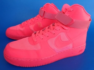 13314■11年製 NIKE AIR FORCE1 HYPER FUSE ナイキ エア フォース ハイパーヒューズ 蛍光 ピンク 28 454433-600 ミッド ハイ