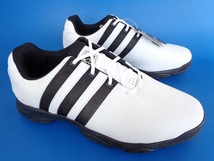 13323■新品 デッド 08年製 adidas GOLF BEACON WD アディダス ゴルフ シューズ 白 黒 レザー 25.5 cm US 8 スパイク_画像2