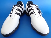 13323■新品 デッド 08年製 adidas GOLF BEACON WD アディダス ゴルフ シューズ 白 黒 レザー 25.5 cm US 8 スパイク_画像4