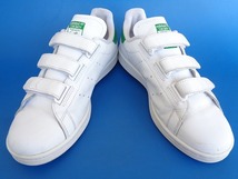 13343■20年製 adidas stansmith CF アディダス スタンスミス コンフォート 白 緑 ベルクロ ベルト 顔つき 25.5 S75187_画像3