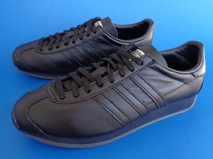 13379■美品 21年製 adidas country OG core black アディダス カントリー コアブラック 黒 レザー 26 cm GW6222