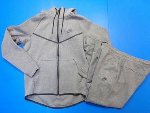 13435■美品 NIKE TECH FLEECE ナイキ テックフリース スウェット スエット 上下 セット セットアップ グレー サイズ XL