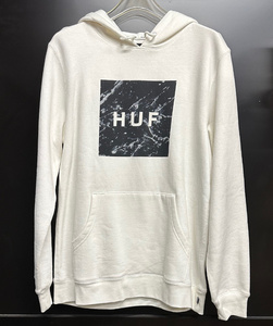 50％OFF！！　HUF 　ハフ　アパレル　プルオーバー　MARBLE　BOX　LOGO　PULLOVER　Mサイズ　WHITE