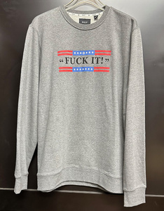 50％OFF！！　HUF 　ハフ　アパレル　クルー　　FUCK　IT　CREW　Lサイズ　GREY