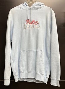 50％OFF！！　HUF 　ハフ　アパレル　プルオーバー　HUF　X　PP　PULLOVER　Lサイズ　LIGHT　BLUE　刺繍